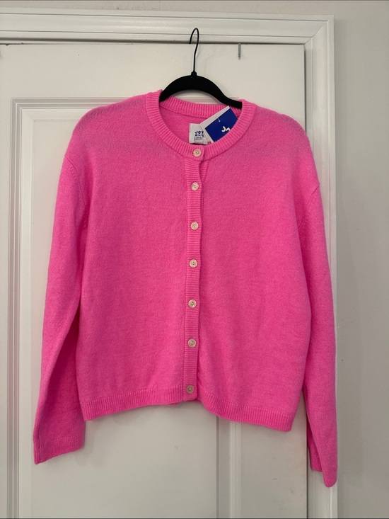 JoyLab Sweaters - JoyLab Hot Pink Button-Front Crewneck Cardigan